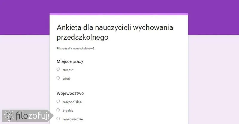 Ankieta dla nauczycieli