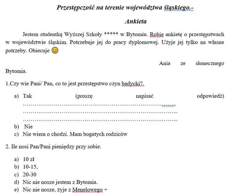 Ankieta dla pracowników