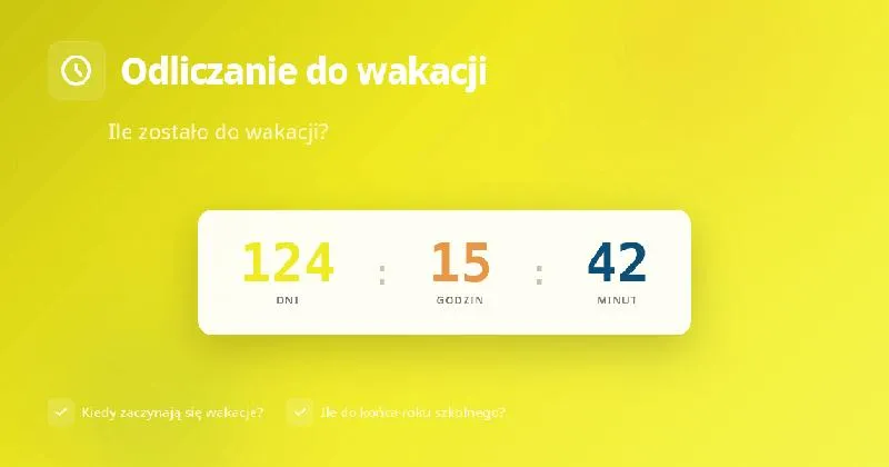 Dni do wakacji