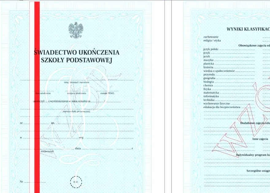 Duplikat świadectwa szkolnego