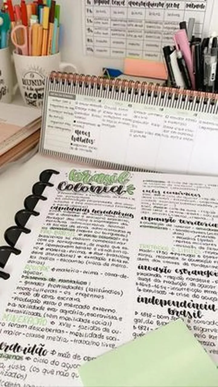 Estetyczne notatki w zeszycie