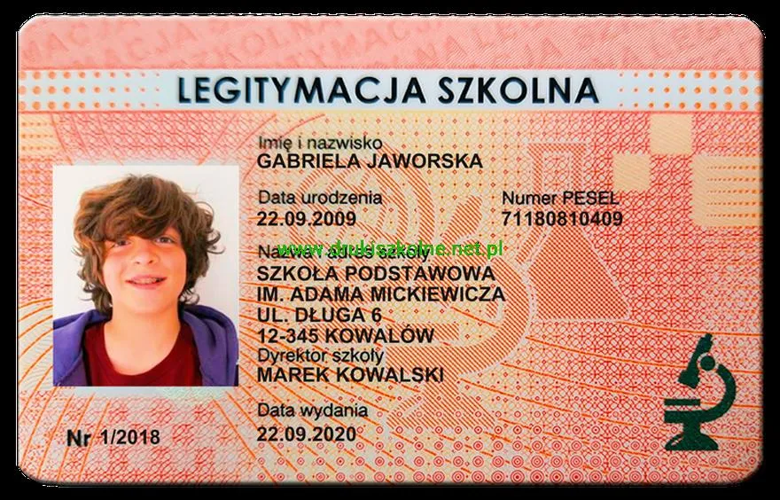 Legitymacja szkolna