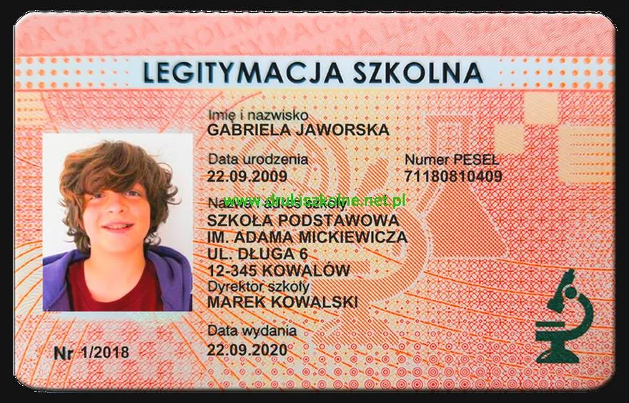 Legitymacja szkolna