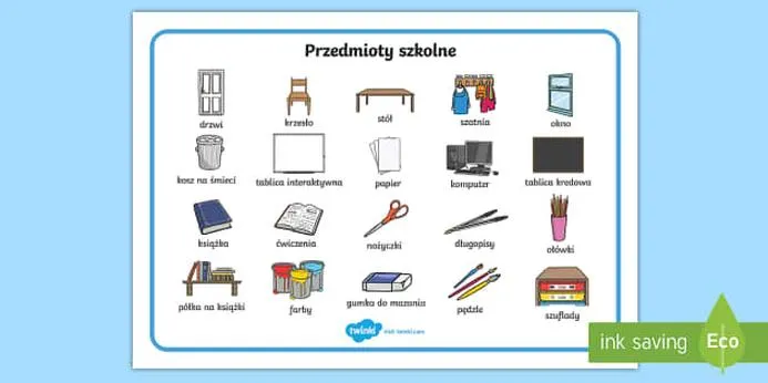 Nazwy przedmiotów szkolnych