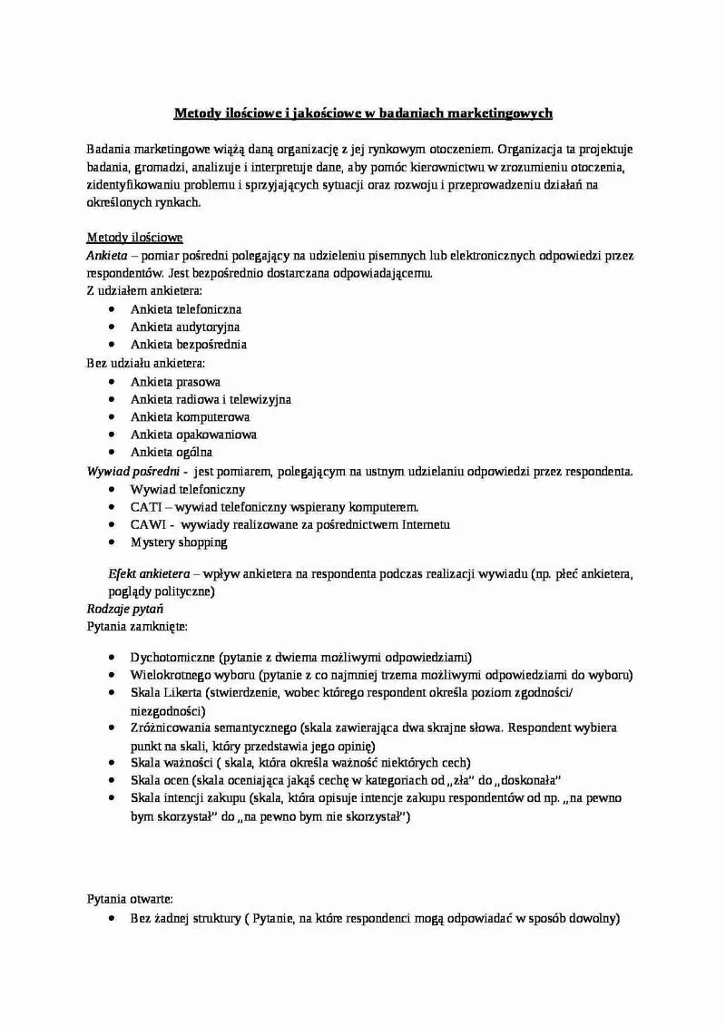 Projektowanie ankiet ilościowych