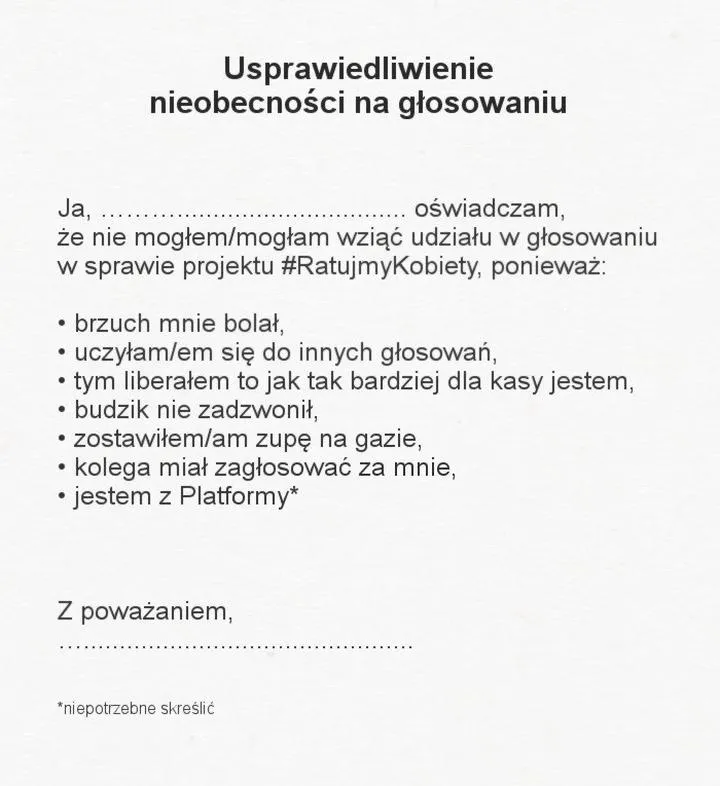 Samodzielne usprawiedliwianie nieobecności
