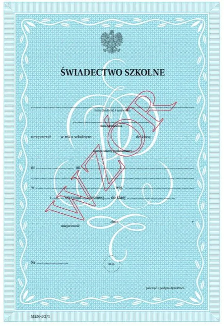 Świadectwo szkolne