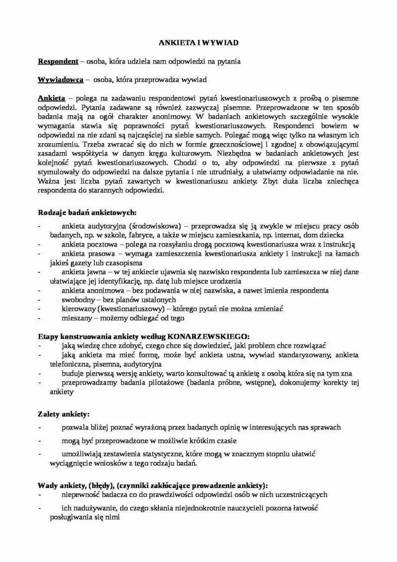 Wady ankiet i ograniczenia badań