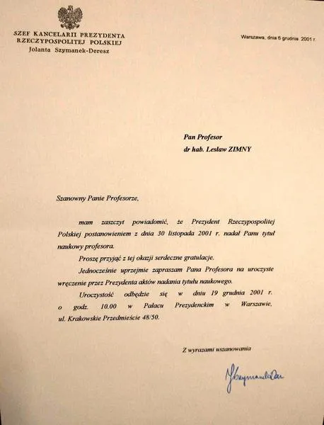 Wymagania do tytułu profesora