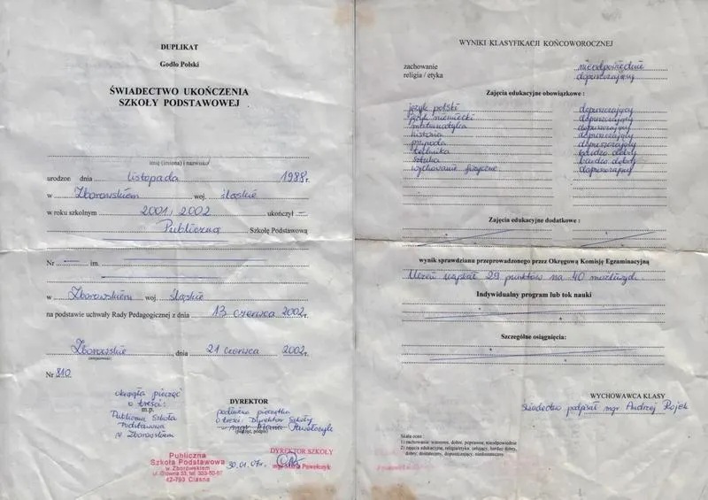 Zastosowanie duplikatu świadectwa w praktyce